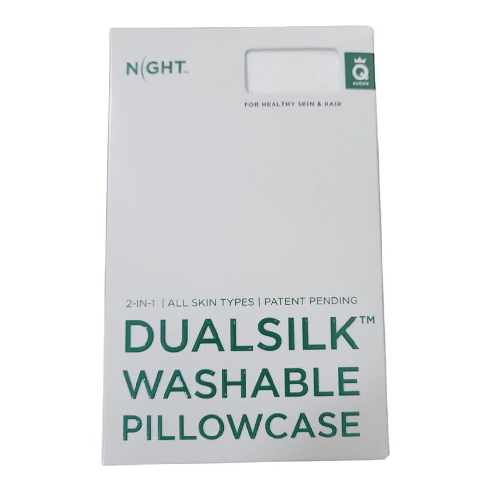 NIGHT Reversible Silk Pillowcase: 100% Mulberry Silk, 100% Eucalyptus